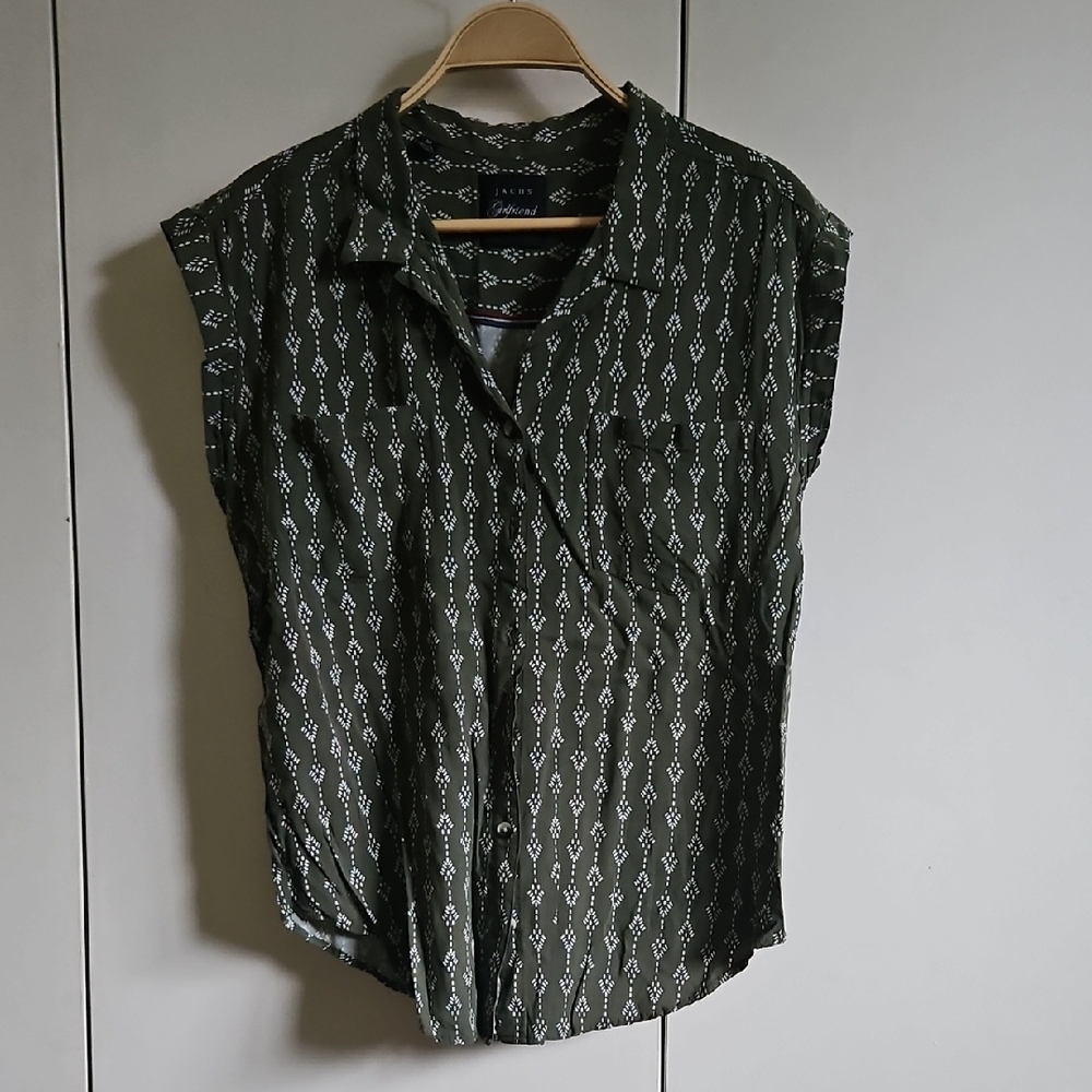 Jachs Olive Patterned Shirt